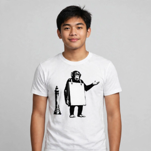 Billboard Graphic T-Shirt worn by a model